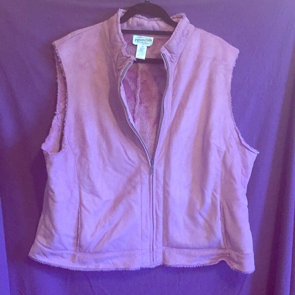 Pendleton Pink Suede Vest
